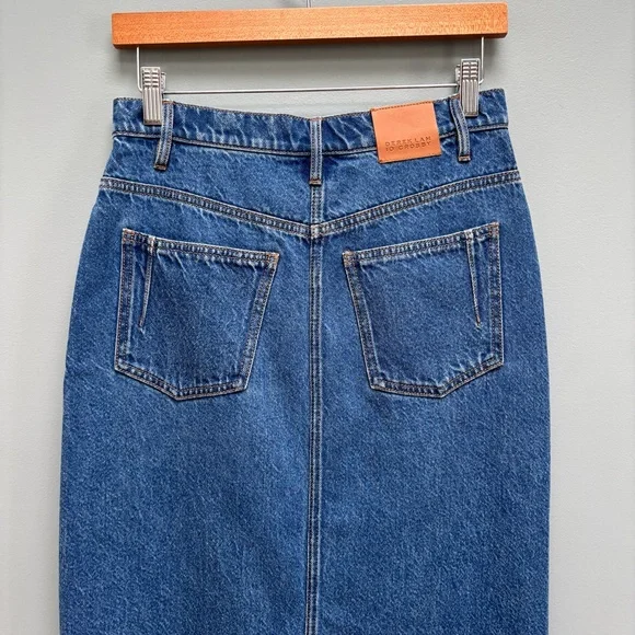 Derek Lam 10 Crosby Denim Midi Skirt Blue 27 - Picture 8 of 11